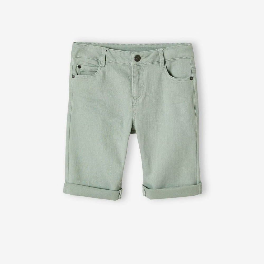 Vertbaudet Denim Bermuda Shorts (Sage) Size 6